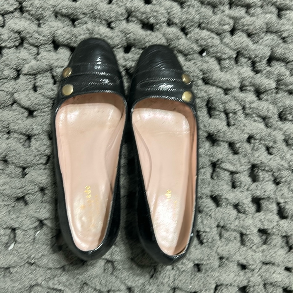 Kate Spade black patent leather heels. Size 7 1/2.